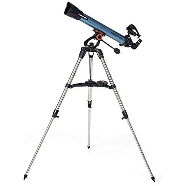 Celestron Inspire 70AZ Telescopio Refractor con Adaptador para Smartphone Integrado, Azul (22401)
