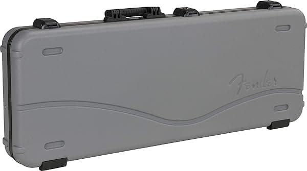 Fender Deluxe Molded Strat/Tele Case, Estuche Moldeado de Lujo, Plata/Azul 996102324