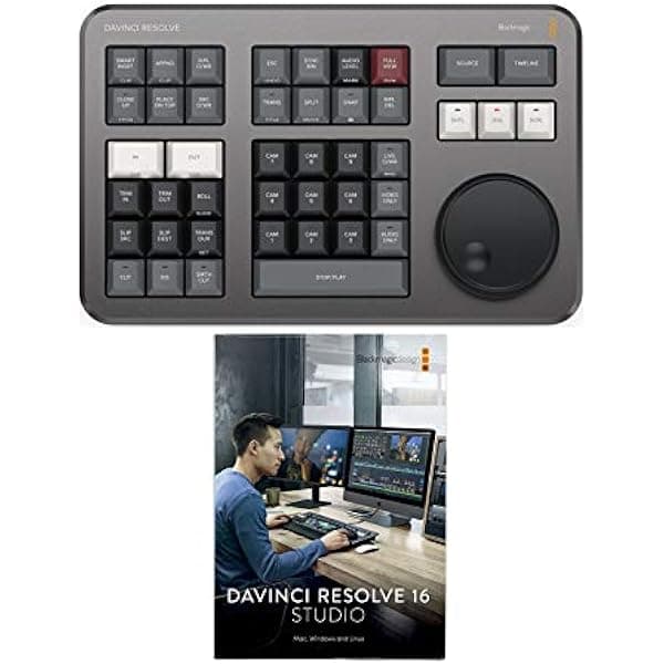 Blackmagic Design DaVinci Resolve Studio (Llave de Activación) con Paquete de DaVinci Resolve Speed Editor (2 Artículos) DV/RESSTUD/SE/BUN