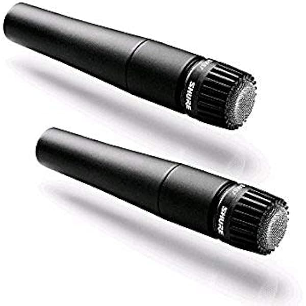 Shure SM57-LC Micrófono Dinámico Cardioide para Instrumentos - Paquete de 2, XLR