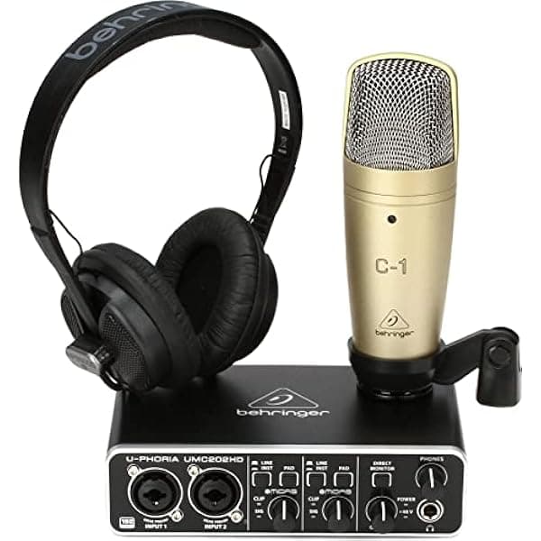 Behringer U-Phoria Studio Pro Paquete de Grabación/Podcast Profesional