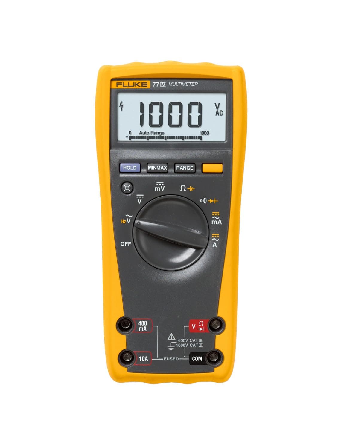 Fluke 77-IV Multímetro Digital Amarillo, alta precisión y durabilidad