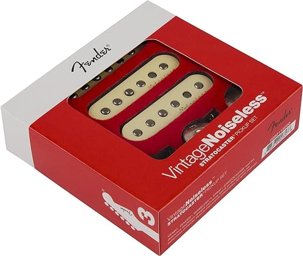 Fender Vintage Noiseless Stratocaster Set de Pastillas Blancas, 3 Pastillas 992115000