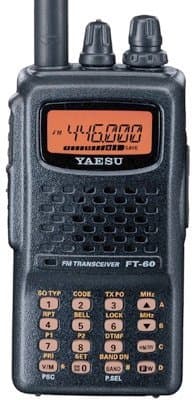 Yaesu FT-60R Transceptor Portátil de Doble Banda 5W VHF/UHF para Radioaficionados