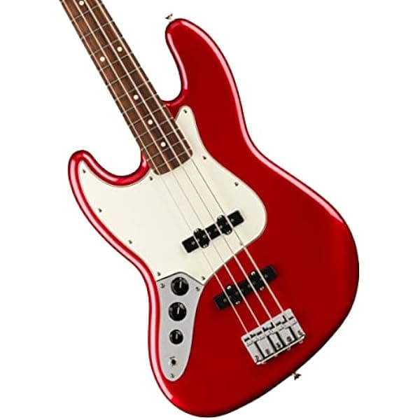 Fender Player Jazz Bass, Color Rojo Candy Apple, para Zurdos, Diapasón de Pau Ferro 149923509