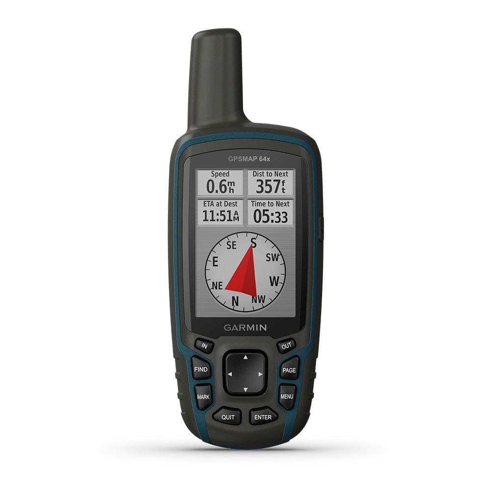 Garmin GPSMAP 64x, GPS Portátil con Mapas TopoActive Precargados, Color Negro/Azul Marino, Talla Única (010-02258-00)