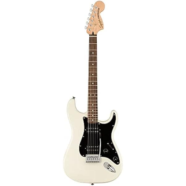 Fender Squier Affinity Series Stratocaster Guitarra Eléctrica, con Garantía de 2 Años, Blanco Olímpico, Diapasón de Laurel 378051505