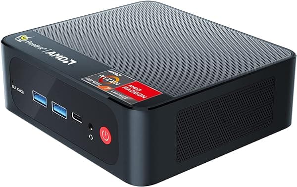 Beelink SER5 PRO Mini PC, Computadora de Escritorio Compacta con AMD Ryzen 7 5700U (8C/16T, Máx. 4.3GHz), 16G SO-DIMM DDR4 + SSD M.2 2280 PCIe 3.0X4 de 500G, WiFi 6, BT 5.2, 1000Mbps, Pantalla Triple