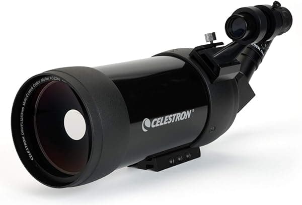 Celestron - MAK 90mm Telescopio Terrestre Angulado - Maksutov con Alcance de Observación de Largo Alcance - 39x de Ampliación con Ocular de 32mm - Óptica Multi-Tratada - Blindaje de Goma 52268