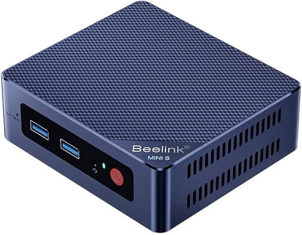 Beelink MINIS 12 PRO Mini PC con Procesador N100, W-11 Pro, 16G DDR4, 500G SSD, Computadora Mini de Alto Rendimiento para Negocios, WiFi6, BT5.2, Puertos HDMI Dobles, Ubuntu, Linux