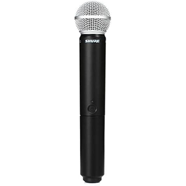 Shure BLX2/SM58 Transmisor Inalámbrico de Mano con Cápsula de Micrófono Vocal SM58 - para uso con Sistemas de Micrófono Inalámbricos BLX (Receptor se Vende por Separado) | Banda H11 BLX2/SM58=-H11