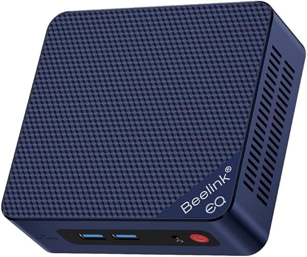 Beelink Mini PC EQ12 Intel de 12.ª Generación N100 (hasta 3.4GHz), RAM DDR5 de 8GB, SSD de 500GB, Escritorio con Triple Pantalla USB-C y Dual HDMI 4K@60Hz, BT5.2, Linux (Ubuntu), HPC