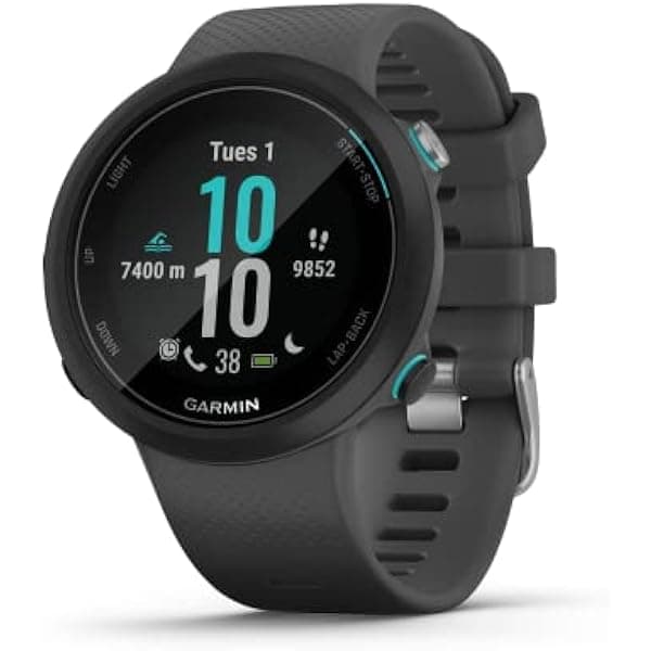 Garmin Swim 2 - Smartwatch para natación, resistente al agua, GPS, frecuencia cardíaca - Slate 010-02247-10