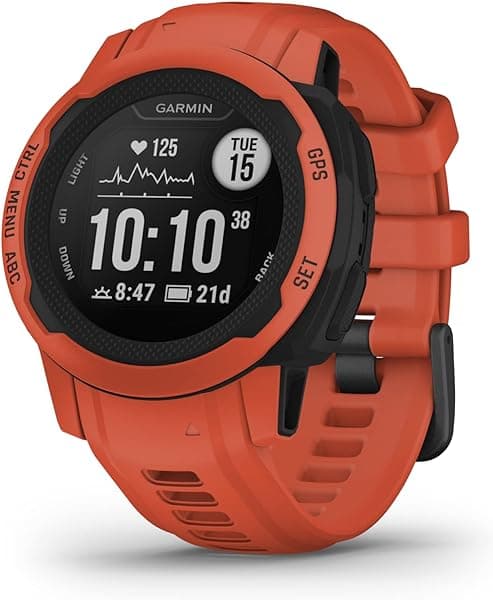 Garmin Instinct 2S, Reloj GPS de Tamaño Reducido para Actividades al Aire Libre, Soporte Multi-GNSS, Ruteo Tracback, Poppy 010-02563-16