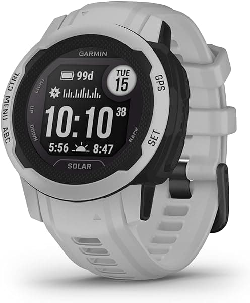 Garmin Instinct 2 Solar, Reloj de Aventura GPS con Capacidad de Carga Solar, Soporte Multi-GNSS, Navegación TracBack, Color Gris Niebla 010-02627-11