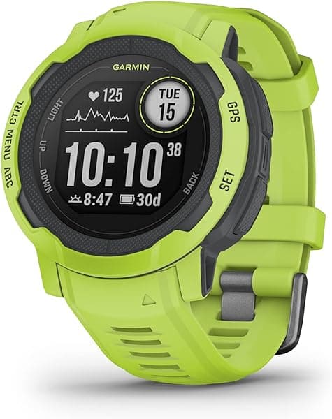 Garmin Instinct 2, Reloj GPS Robusto para Exteriores con Soporte Multi-GNSS, Navegación Tracback, Color Lima Eléctrico 010-02626-11