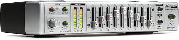 Behringer MINIFBQ FBQ800 Ecualizador Gráfico Ultra Compacto de 9 Bandas con FBQ