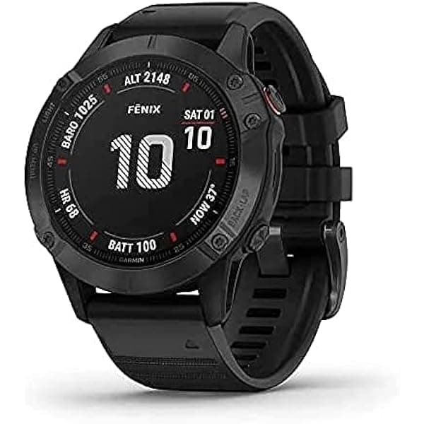 Garmin Fenix 6 Pro Reloj Multideporte GPS Negro con Correa Negra 010-02158-02