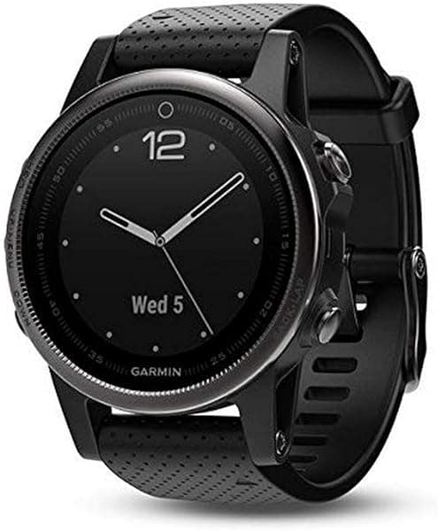 Garmin fēnix 5s, Reloj Inteligente Multideporte Premium y Resistente de Tamaño Reducido con GPS, Cristal de Zafiro, Negro 010-01685-10