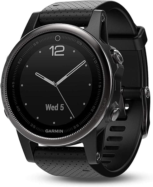 Garmin fēnix 5s, Reloj Inteligente Multideporte GPS Premium y Resistente de Tamaño Reducido, Plata/Negro 010-01685-02