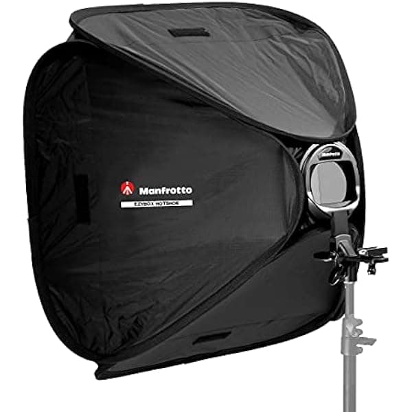 Manfrotto LastoLite LL LS2462 Kit Ezybox para Zapata de Flash de 24x24 Pulgadas con Soporte (Negro)