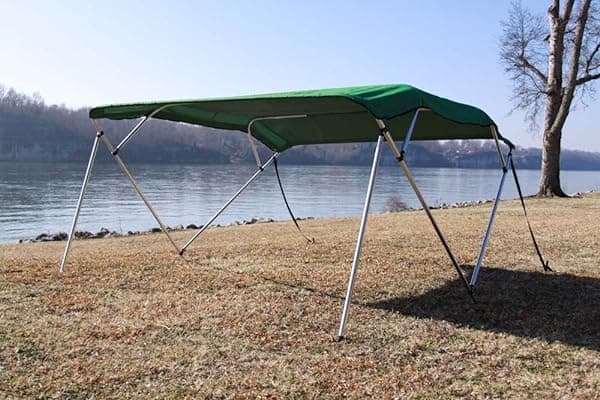 Vortex New Green Pontoon/Deck Boat 4 Bow Bimini Top de 8' de Largo, 91-96" de Ancho, 54" de Alto, Kit Completo con Estructura, Toldo y Herrajes BIMINI.8.9196.GREEN
