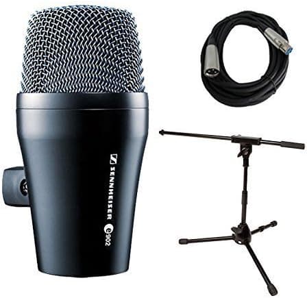 Sennheiser e 902 Paquete de Micrófono para Bombo/Bajo con Soporte para Micrófono y Cable XLR 7 | 98E+16