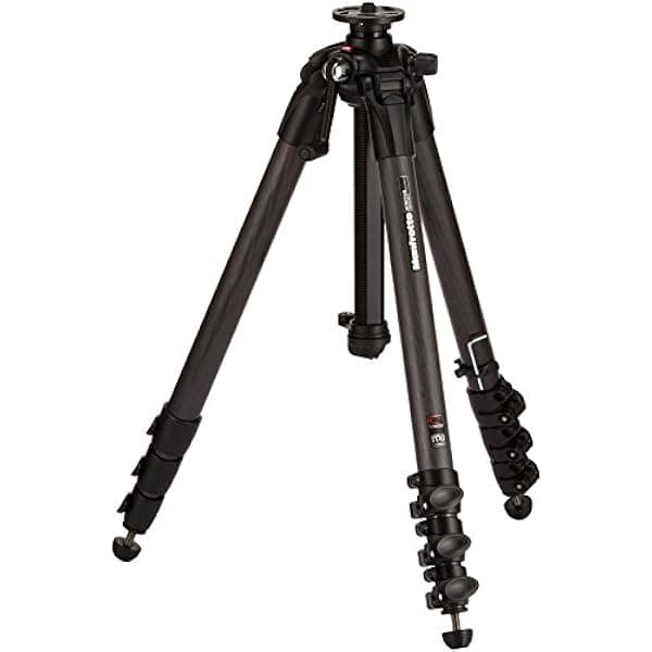 Manfrotto MT057C4-G Trípode de Fibra de Carbono 057 con 4 Secciones y Engranaje