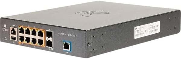 Cambium Networks - MX-EX1010PXA-0 - Cambium Networks cnMatrix EX1010-P Ethernet Switch - 8 puertos - Manejable - Compatible con 2 capas - Modular - 4 ranuras SFP - Consumo de energía de 10.54 W - Presupuesto PoE de 75 W