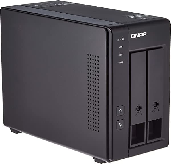 QNAP TR-002 2 bahías USB tipo C de almacenamiento conectado directo (DAS) con hardware RAID (sin discos) (TR-002-US)