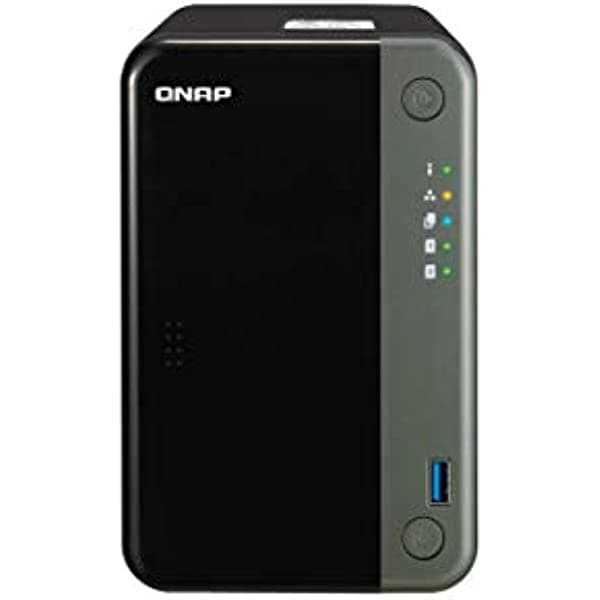 QNAP TS-253D-4G NAS de 2 bahías para profesionales con CPU Intel Celeron J4125 y dos puertos de 2.5GbE (TS-253D-4G-AMZ-US)