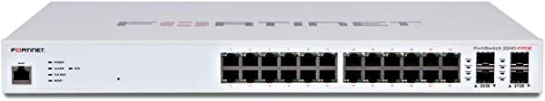 fortinet | fs-224d-fpoe | fortiswitch-224d-fpoe L2/L3 Conmutador PoE + - 24 x GE Puertos RJ45 (todos PoE +), 4 x GE ranuras SFP, fortigate Switch Controller COMPATIBLES.