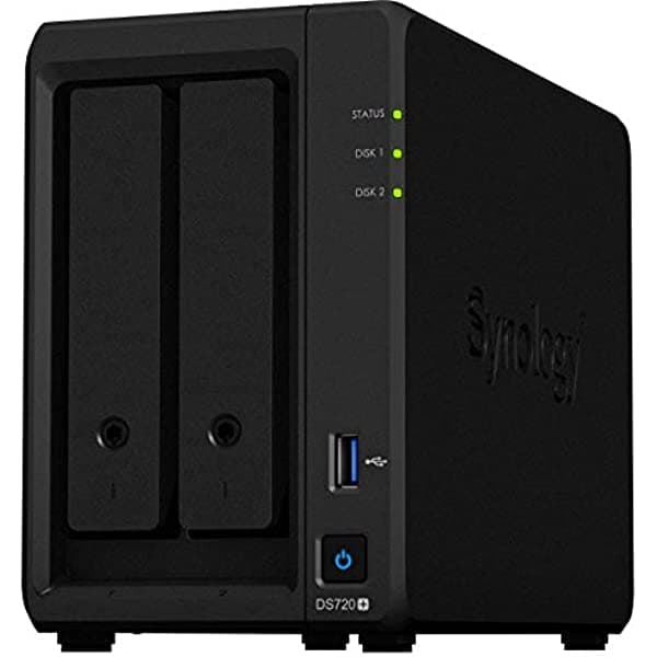 Synology DiskStation DS720+ Servidor NAS para empresas con CPU Celeron, memoria de 6 GB, SSD NVMe M.2 de 1 TB, almacenamiento SSD de 4 TB, sistema operativo DSM ASIHLAMZ672