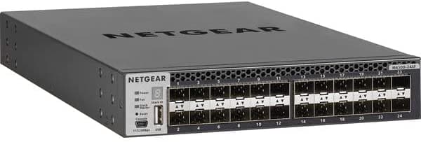 NETGEAR M4300-24XF - Conmutateur - C3 - Géré - 24 x 10GBase-X + 2 x 10GBase-T partagé - Montable sur Rack XSM4324FS-100NES