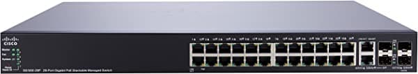 Conmutador gestionado apilable Cisco SG500-28P Gigabit POE serie 500 de 28 puertos ‎SG500-28P-K9-NA