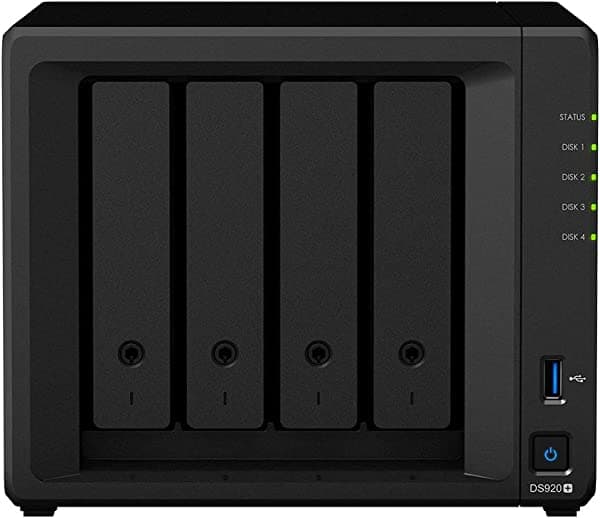 Synology DiskStation DS920+ Servidor NAS para empresas con CPU Celeron J4125 Quad-Core, memoria DDR4 de 8 GB, disco duro de 16 TB, sistema operativo DSM ASIHLAMZ540