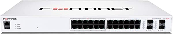 FORTINET FortiSwitch 124F-POE - FS-124F-POE, L2+ Gestionado POE Switch con 24GE + 4SFP+, 24 puertos POE. Montaje en rack