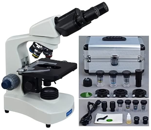 Omax 40 x -2000 X LED Contraste de fase microscopio compuesto binocular con 30 Grado Siedentopf visualización Head M8211-PHD
