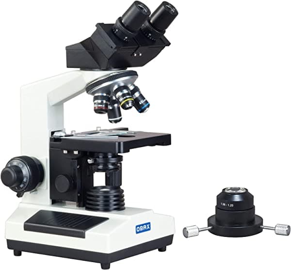 Omax 40 x -2000 X Binocular Microscopio Compuesto con aceite Darkfield Condensador M827S-A191BD