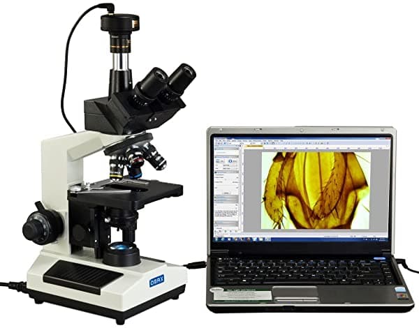 Omax compuesto 40 X -1000 X trinocular LED Microscopio con 3 MP cámara USB con reemplazable M837L-C30U