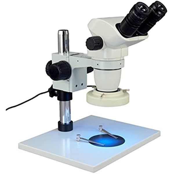 OMAX 6.7X-45X Zoom Binocular Microscopio Estéreo con 80 LED Anillo Luz W42DPT-LD6