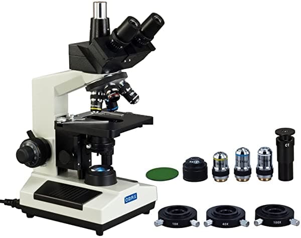 OMAX 40X-2000X microscopio compuesto trinocular de contraste de fase LED M837SL-PHD