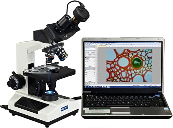 Omax compuesto 40 X -2000 X Binocular Microscopio LED con 2 MP USB cámara digital M827SL-C20U