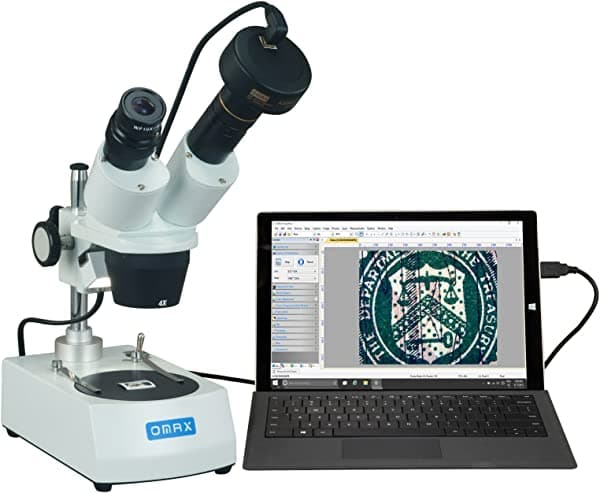 Omax 20 x -40 x -80 X Microscopio Binocular estéreo con Dual luces y cámara de 5 MP G223AS-C50U