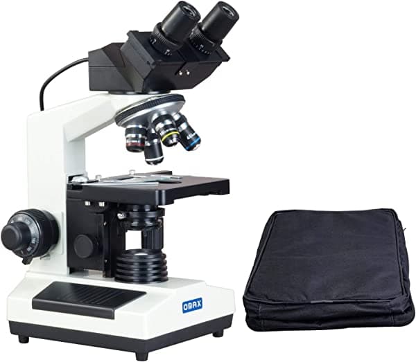 Omax 40X-2500X integrado cámara digital 3.0 MP microscopio binocular compuesto + estuche de transporte de vinilo MD827Z30-A187V