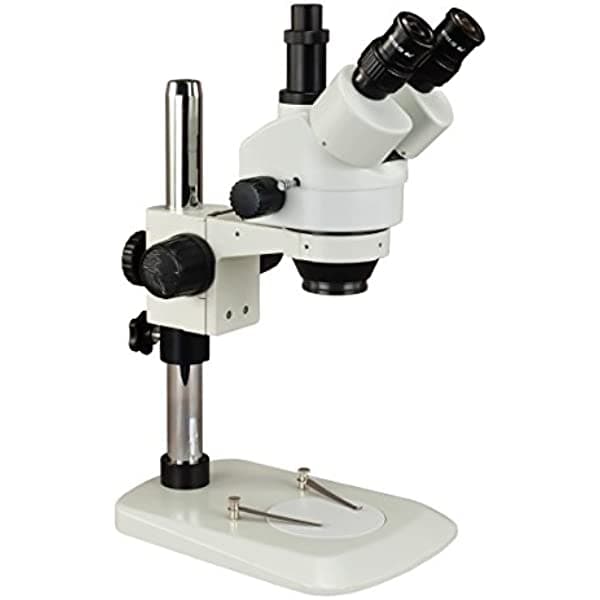 OMAX 7X-90X zoom microscopio trinocular estéreo con soporte de mesa angosto de metal W43ANT-X2