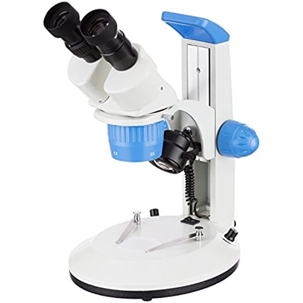 AmScope SWDG-2BR13 10X-30X Super Widefield Track Stand Stereo Microscopio con luces superiores e inferiores