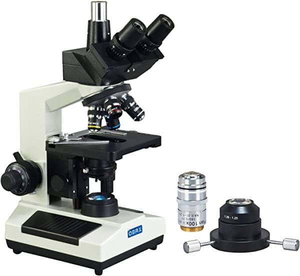 OMAX 40X-2500X Advance microscopio de ledes de campo oscuro/ triocular compuesto con zoom de objetivos de x100 M837ZL-A191BOIL
