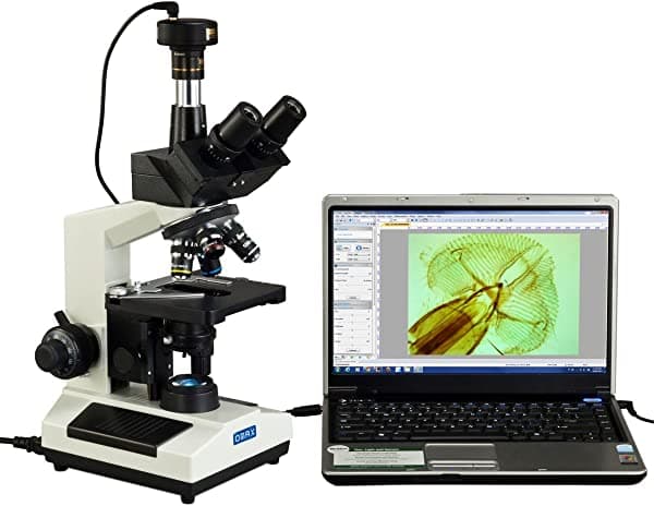 Omax compuesto 40 X -2000 X trinocular LED Microscopio con 9 MP cámara USB con reemplazable M837SL-C90U
