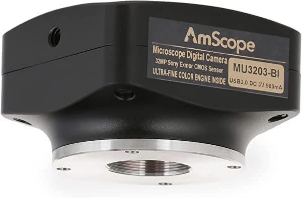 AmScope - Cámara de microscopio CMOS C de 32 MP USB 3.0 retroiluminada a color - MU3203-BI